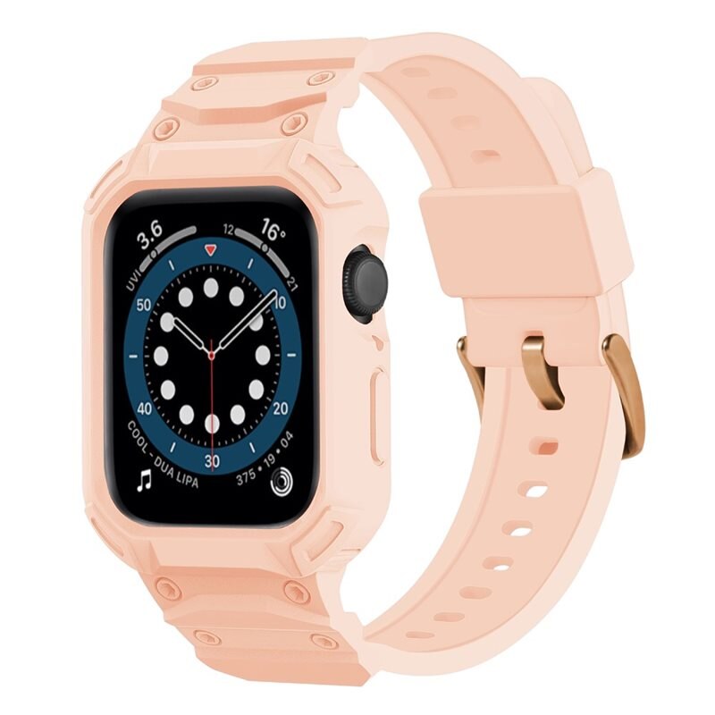 Apple Watch Series 10 42mm Adventure Skal + Armband rosa - Armband med integrerat skal