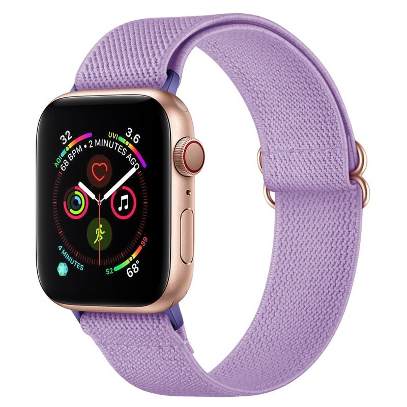 Elastiskt Nylonarmband Apple Watch Series 1-3 42mm Lila - Armband i skön och ventilerande nylon