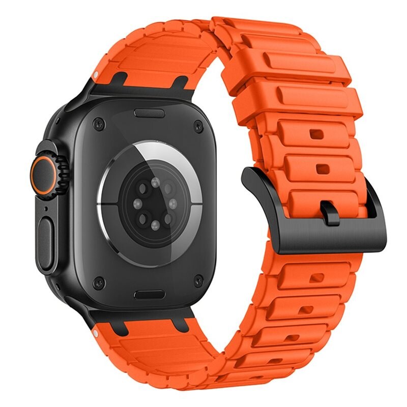 Tough Silicone Strap Apple Watch Ultra 49mm 2nd Gen Orange