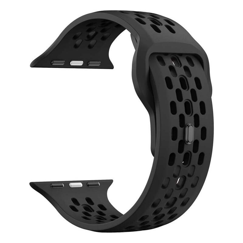 Silikonarmband Sport Apple Watch Ultra 49mm 2nd Gen Svart - Perfekt armband för träningen