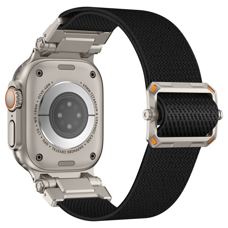 Endure Flex Nylon Strap Apple Watch Series 8 45mm Svart/titan