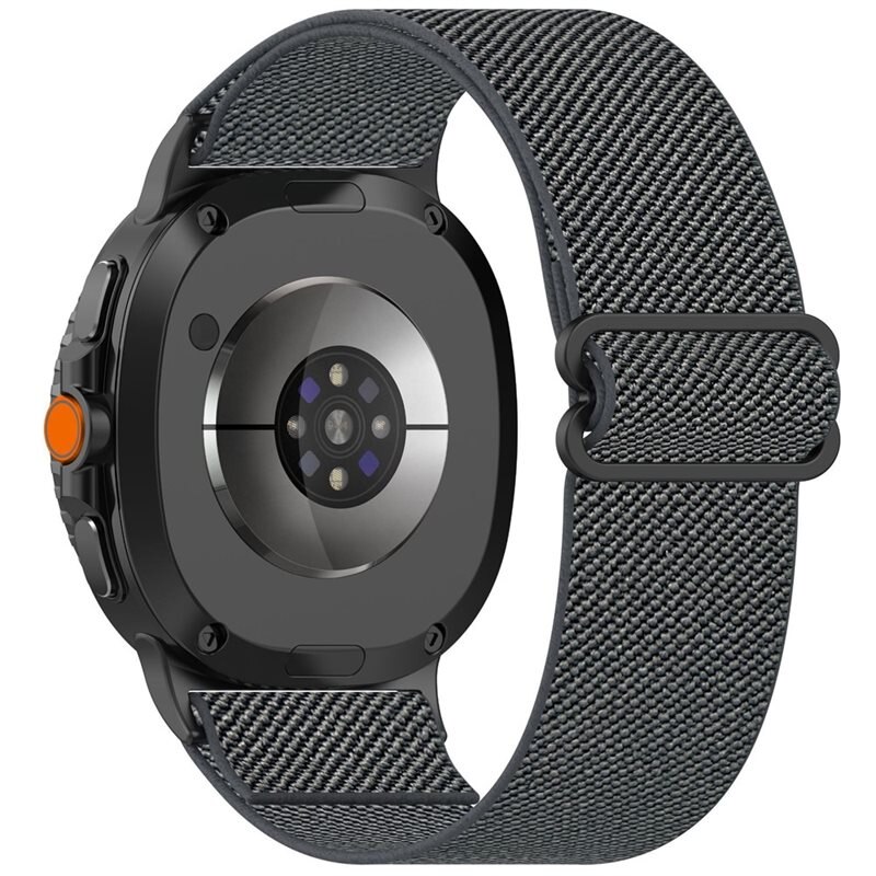 Elastiskt Nylonarmband Samsung Galaxy Watch 8 Classic Mörkgrå - Armband i skön och ventilerande nylon