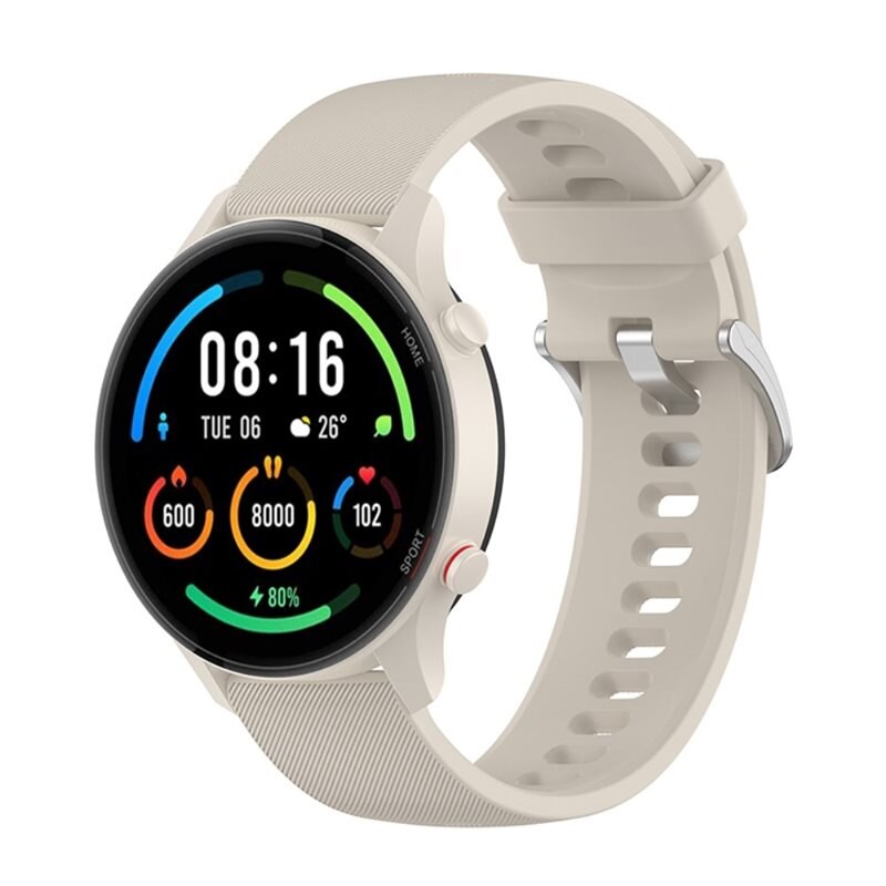 Silikonarmband Xiaomi Mi Watch Beige - Sportigt armband perfekt för träningen