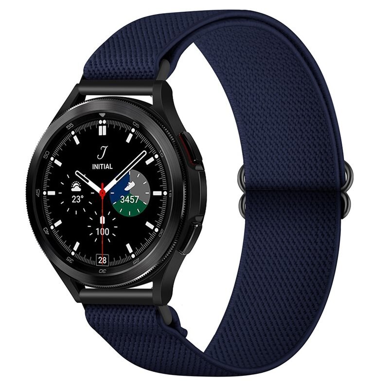 Elastiskt Nylonarmband Samsung Galaxy Watch 5 Pro 45mm Blå - Armband i skön och ventilerande nylon