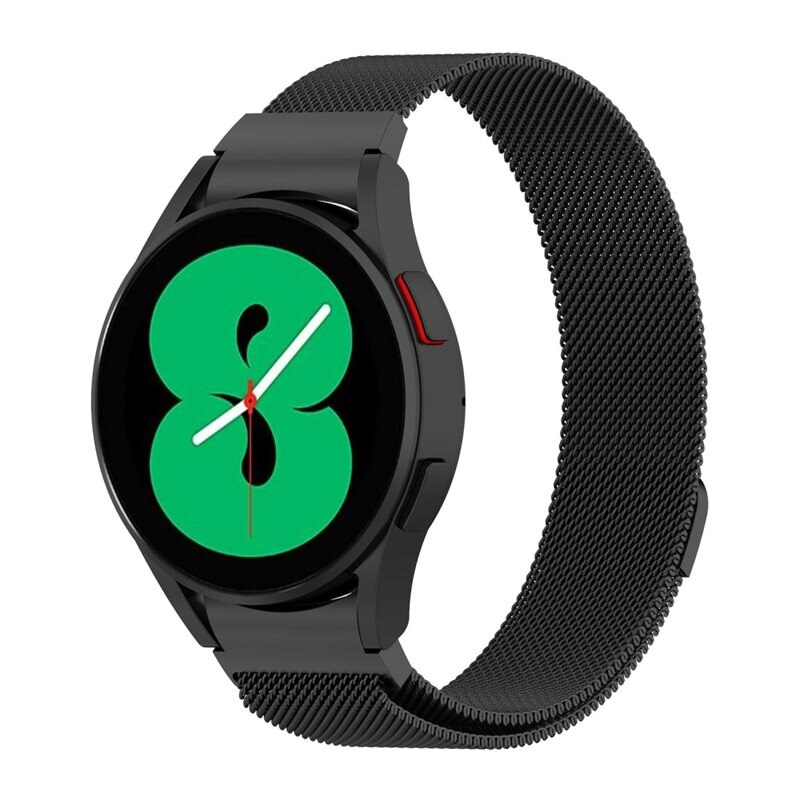 Full Fit Armband Milanese Samsung Galaxy Watch 6 44mm svart - Lyxigt armband i rostfritt stål