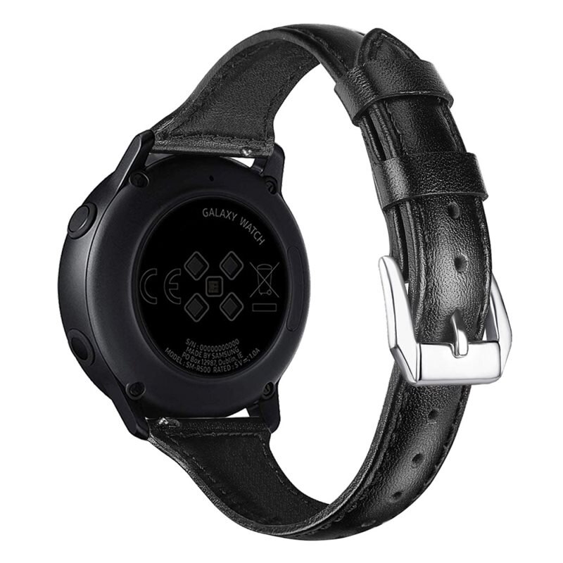 Slim Läderarmband Polar Ignite 3 svart - Stilrent armband i läder