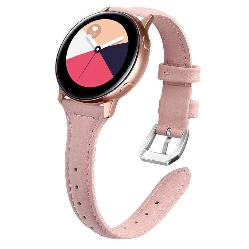 Slim Läderarmband Samsung Galaxy Watch 5 44mm Rosa - Stilrent armband i läder