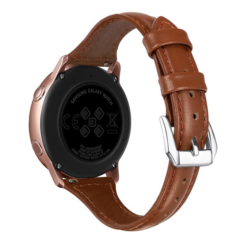Slim Läderarmband Hama Fit Watch 4910 brun - Stilrent armband i läder