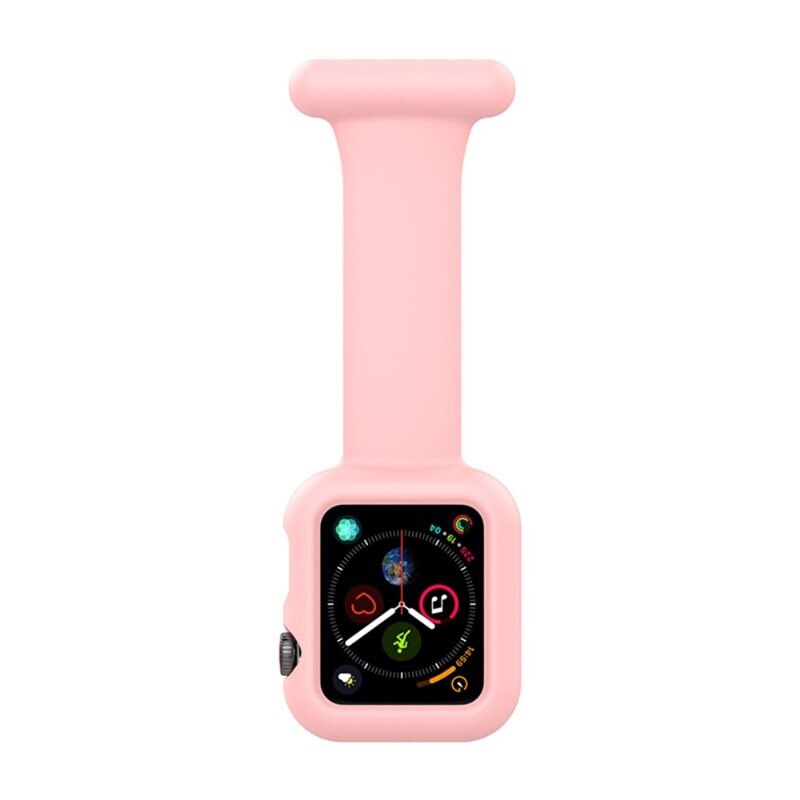 Apple Watch 41mm Series 9 skal sjuksköterskeklocka rosa - Alternativ till armband