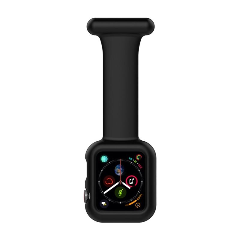 Apple Watch 44mm skal sjuksköterskeklocka svart - Alternativ till armband