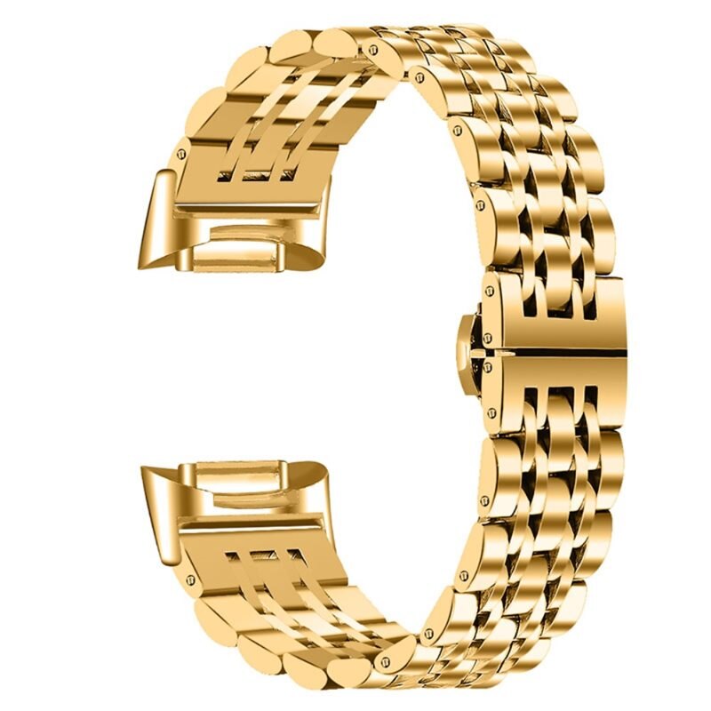 Stainless Steel Bracelet Fitbit Charge 6 Guld - Lyxig armband i rostfritt stål