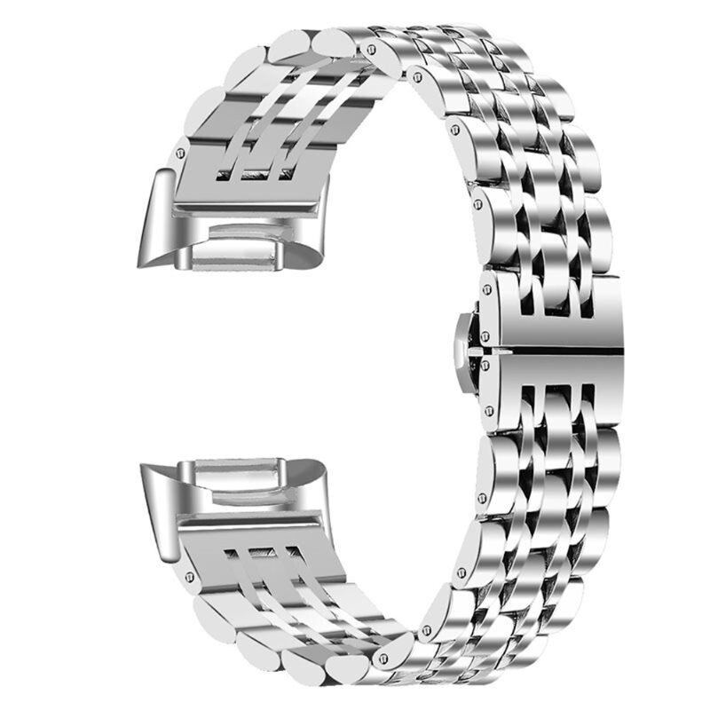 Rostfritt stål armband Fitbit Charge 5 Silver - Lyxig armband i rostfritt stål
