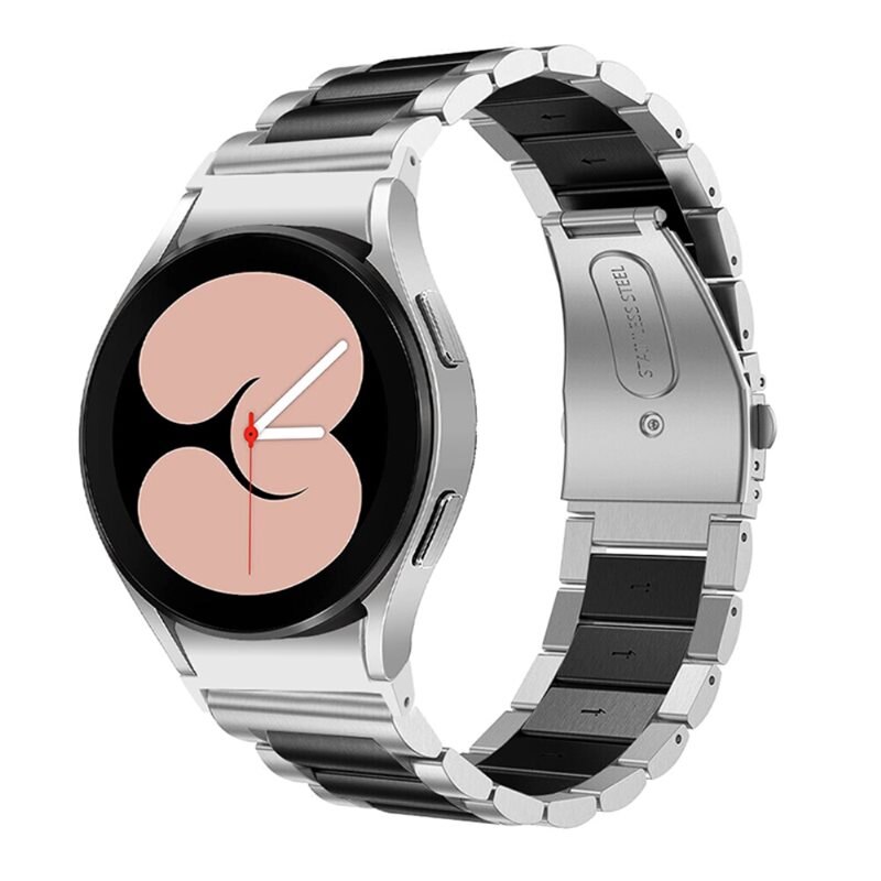 Full Fit Metallarmband Samsung Galaxy Watch 5 Pro 45mm svart/silver - Lyxigt och stilrent armband