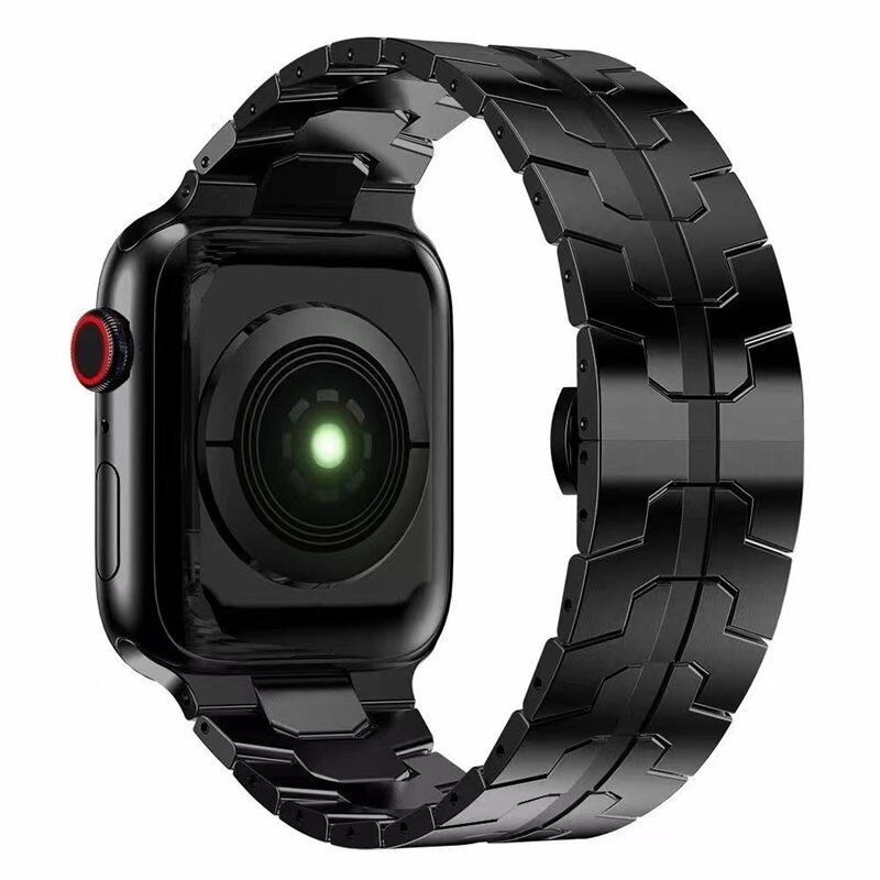 Race Stainless Steel Bracelet Apple Watch Ultra 2 49mm Black - Stilrent metallarmband i sportig design
