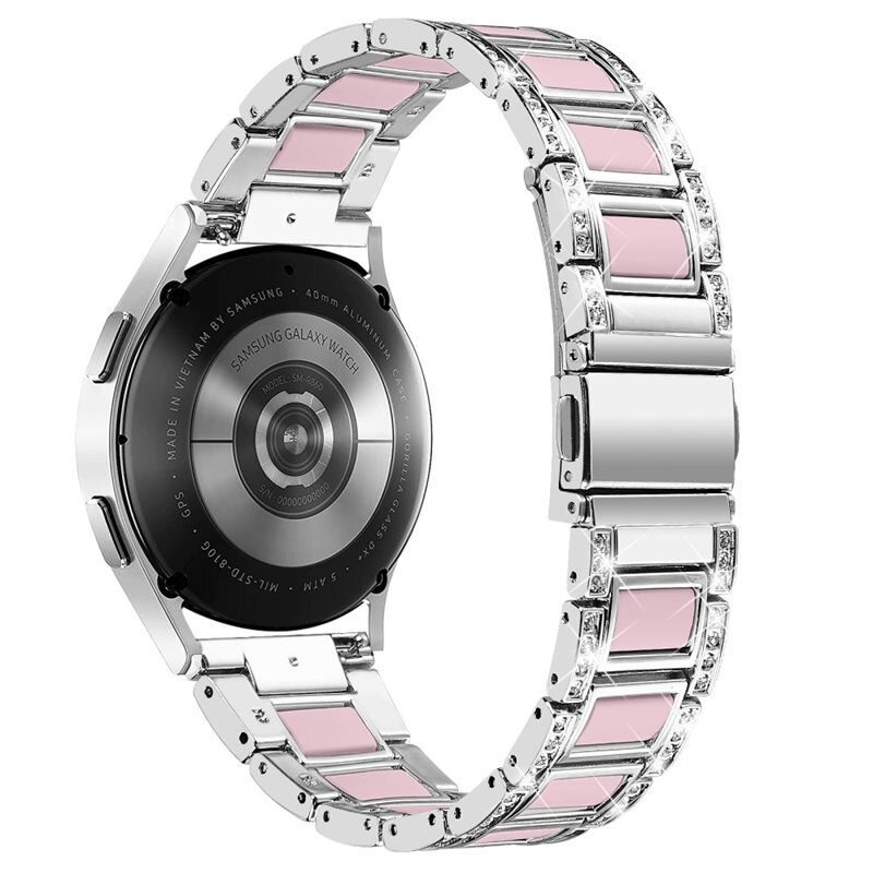 Diamond Bracelet Polar Pacer Pro Silver Rose - Lyxigt metallarmband av rostfritt stål med diamantliknande stenar