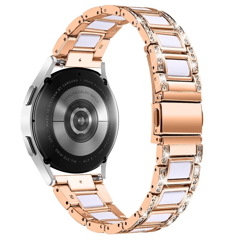 Diamond Bracelet Polar Ignite Rosegold Snow - Lyxigt metallarmband av rostfritt stål med diamantliknande stenar