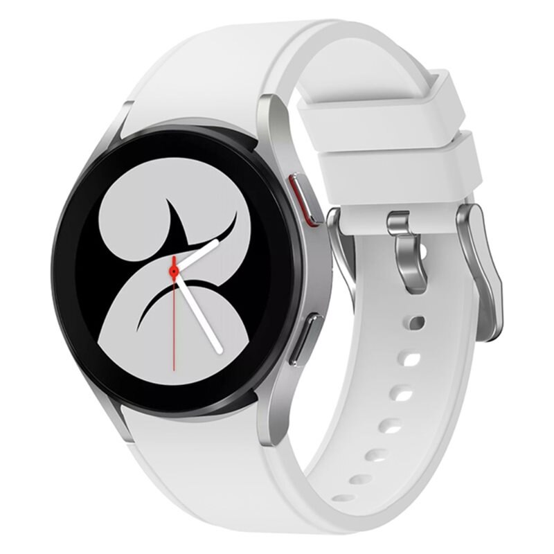 Full Fit Silikonarmband Samsung Galaxy Watch 4 Classic 46mm vit - Sportigt armband - Perfekt till träning