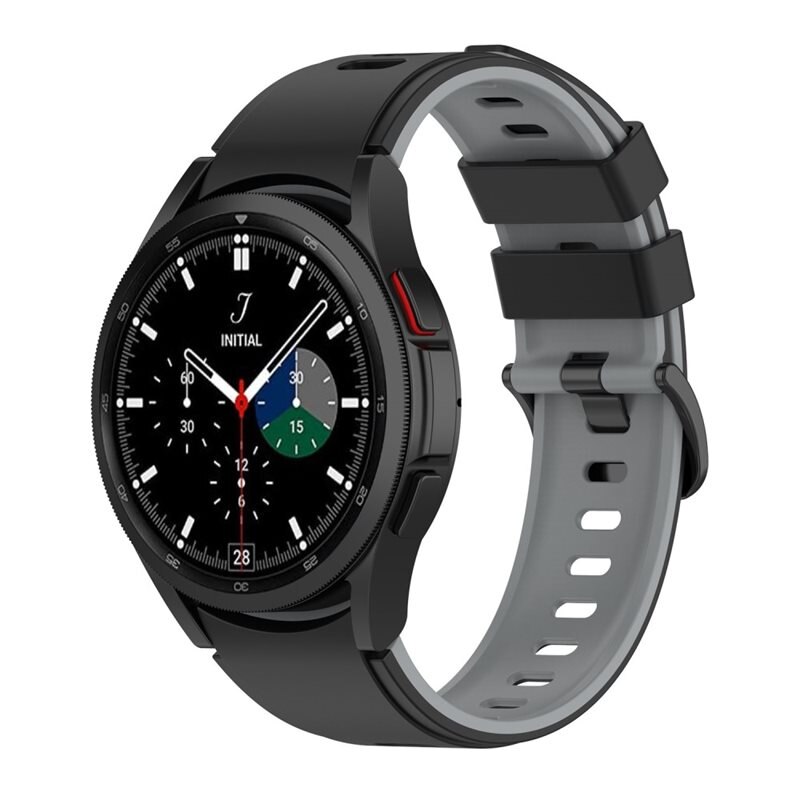 Full Fit Silikonarmband Sport Galaxy Watch 6 44mm svart - Sportigt armband - Perfekt till träning