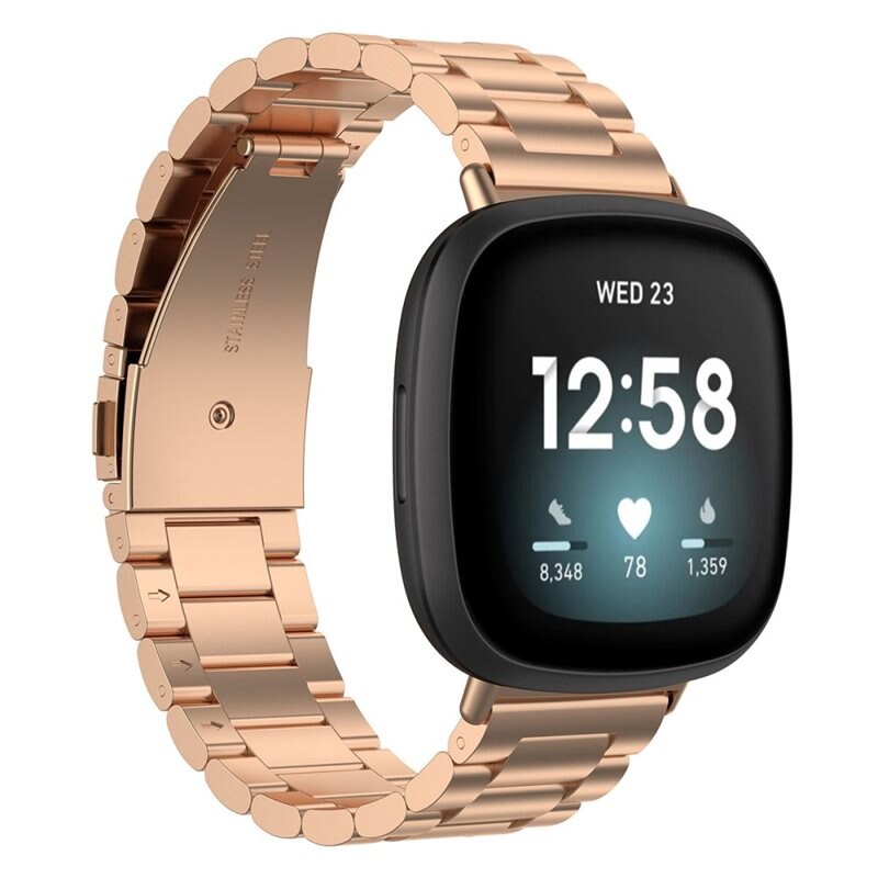 Metallarmband Fitbit Versa 3/Sense Roséguld - Armband i lyxig och stilren design