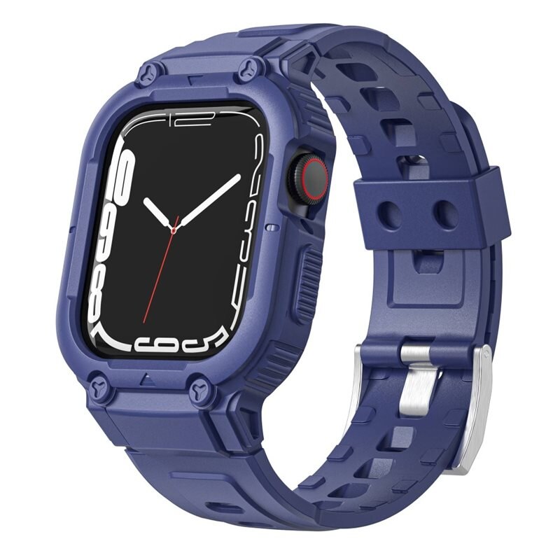 Apple Watch 45mm Series 9 Adventure Skal + Armband blå - Armband med integrerat skal