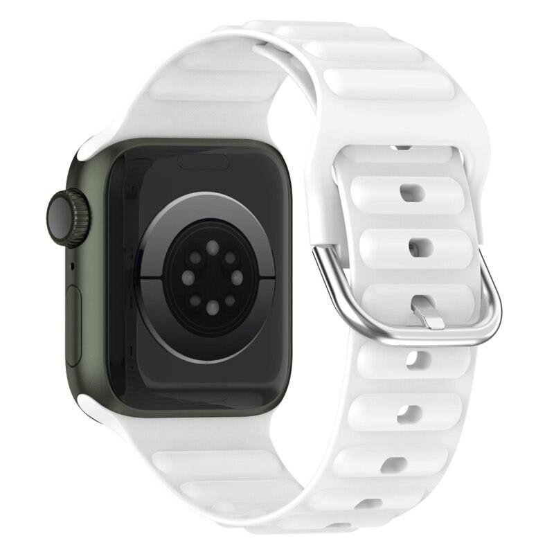 Resistant Silikonarmband Apple Watch Ultra 49mm vit - Sportigt armband i fin färg