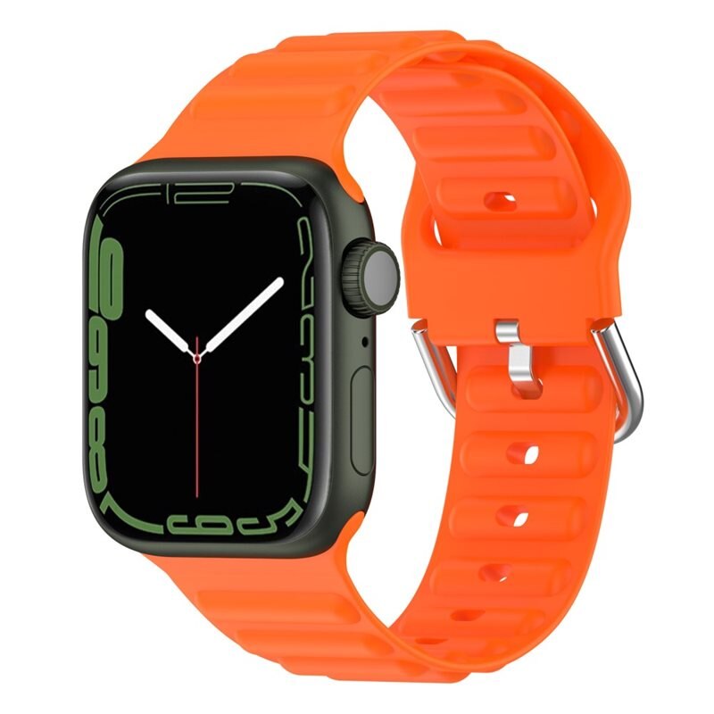 Resistant Silikonarmband Apple Watch Series 10 42mm orange - Sportigt armband i fin färg