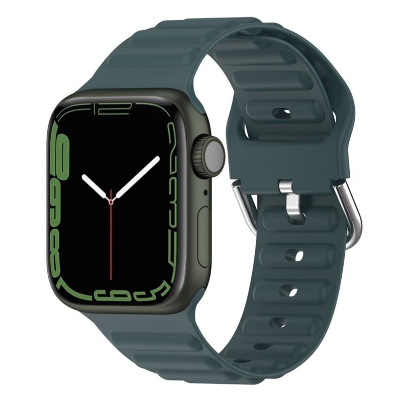 Resistant Silikonarmband Apple Watch 40mm mörkgrön - Sportigt armband i fin färg