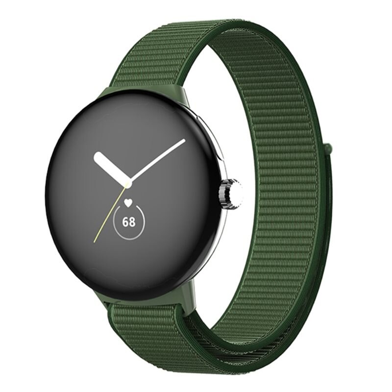 Nylonarmband Google Pixel Watch 3 41mm Grön - Armband i skön och ventilerande nylon