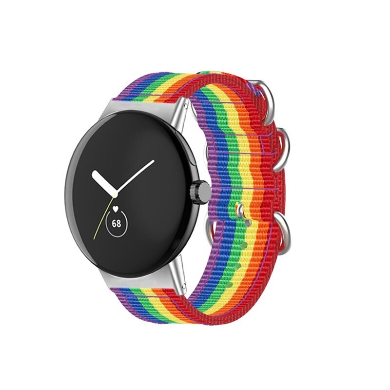 Natoarmband Google Pixel Watch Regnbåge - Snyggt armband
