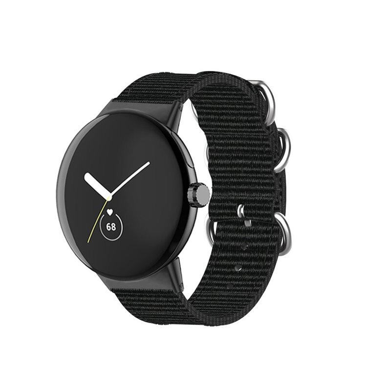 Natoarmband Google Pixel Watch svart - Snyggt armband