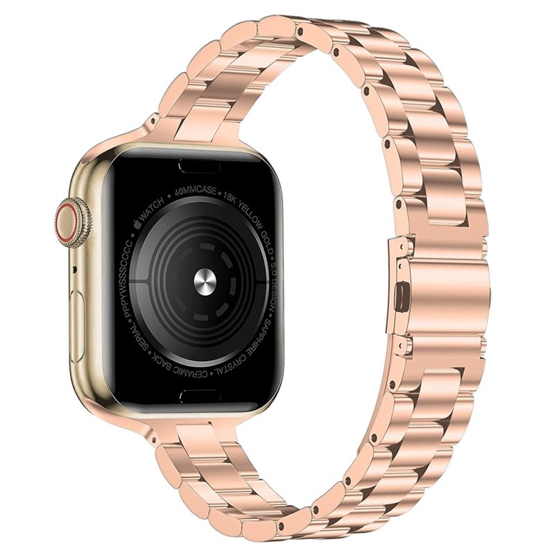 Slim Metallarmband Apple Watch Ultra 49mm roséguld - Slimmat armband i snygg design