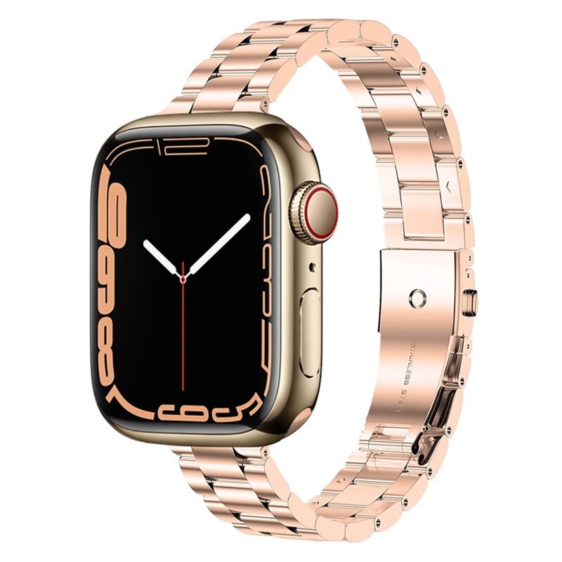Slim Metallarmband Apple Watch 41mm Series 8 roséguld - Slimmat armband i snygg design