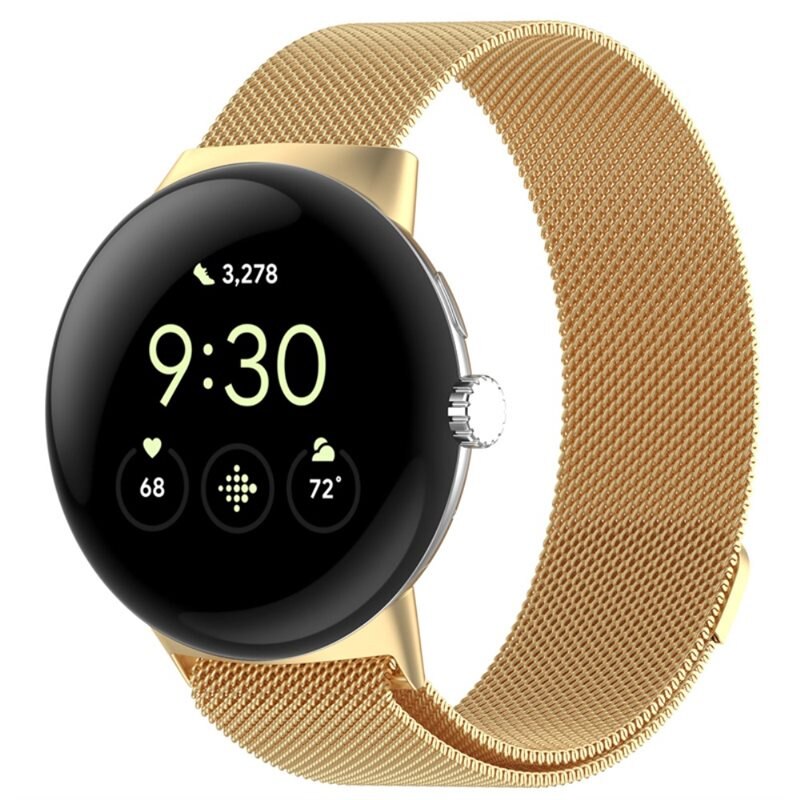 Armband Milanese Google Pixel Watch 3 41mm Guld - Lyxigt armband med magnetisk stängning - Rostfritt stål