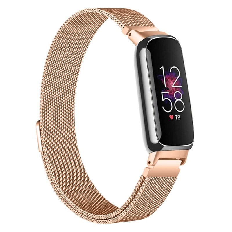Armband Milanese Fitbit Inspire 3 Roséguld - Lyxigt armband med magnetisk stängning - Rostfritt stål