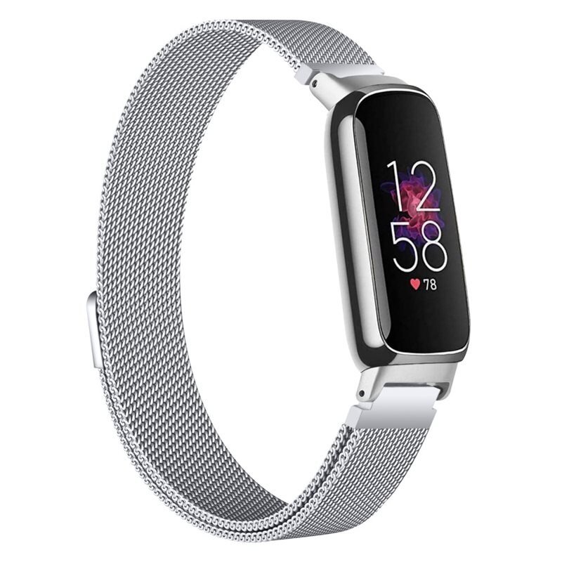 Armband Milanese Fitbit Inspire 3 Silver - Lyxigt armband med magnetisk stängning - Rostfritt stål