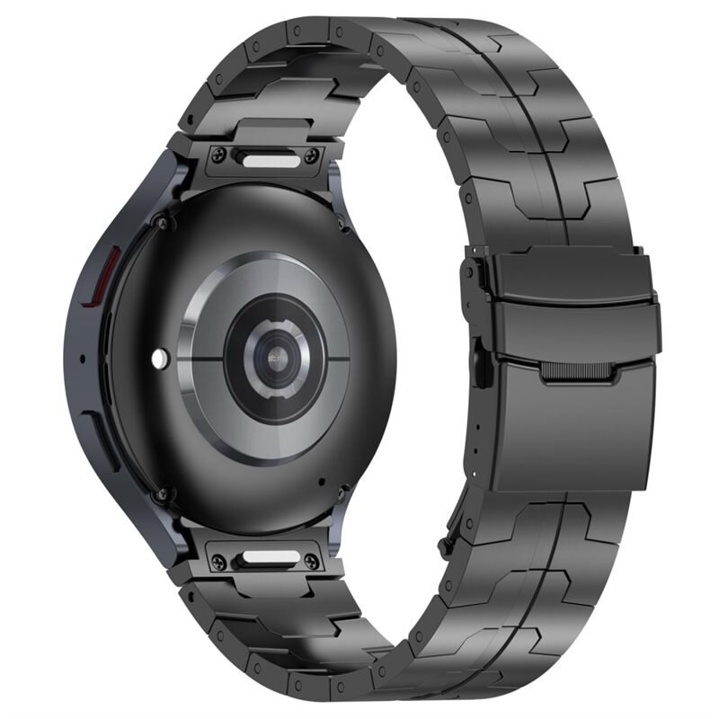 Race Stainless Steel Bracelet Samsung Galaxy Watch 4 44mm svart - Stilrent metallarmband i sportig design