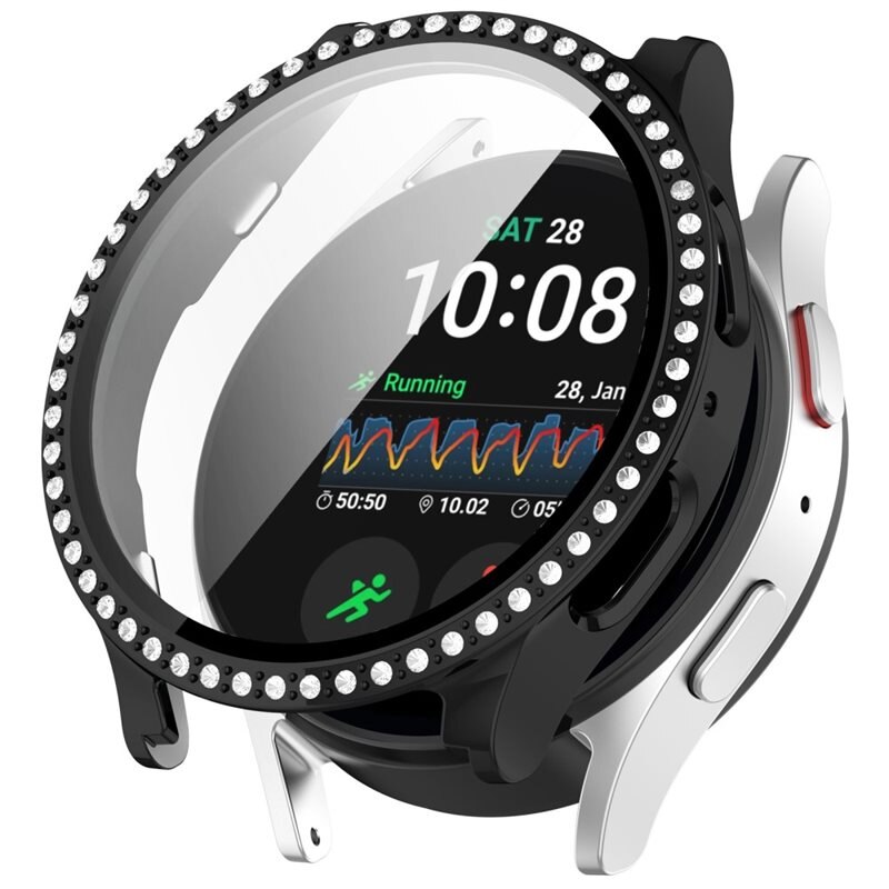Full Cover Case Rhinestone Samsung Galaxy Watch 7 44mm Svart