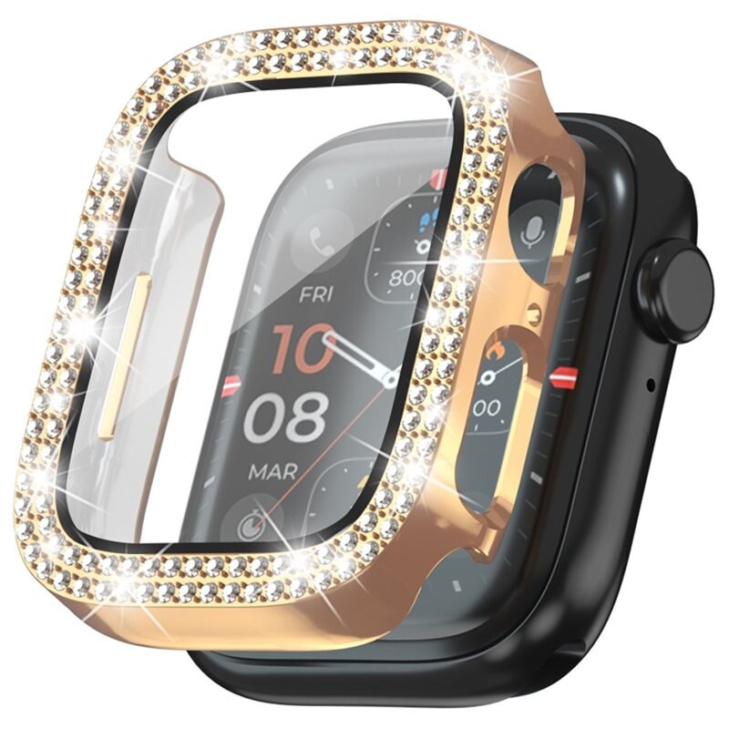 Full Cover Case Rhinestone Apple Watch SE 40mm Roséguld