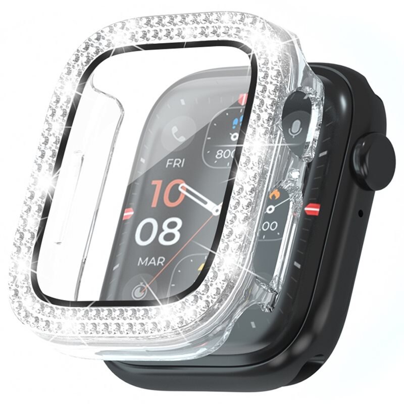 Full Cover Case Rhinestone Apple Watch Series 4-6 40mm Genomskinlig