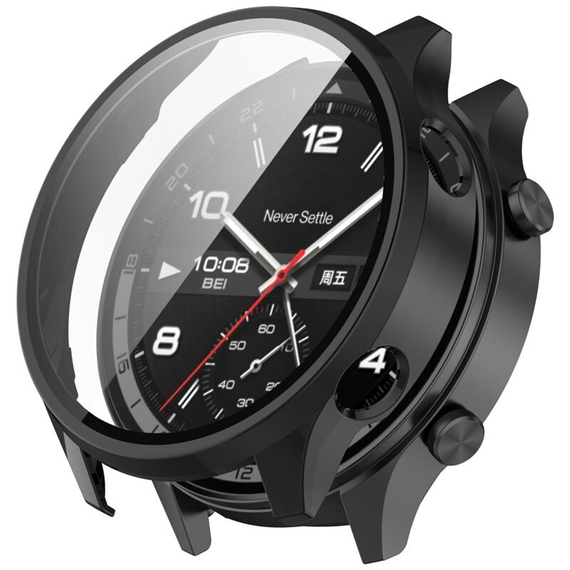Full Cover Case OnePlus Watch 2R Svart - Skydda din klocka från slitage och skador