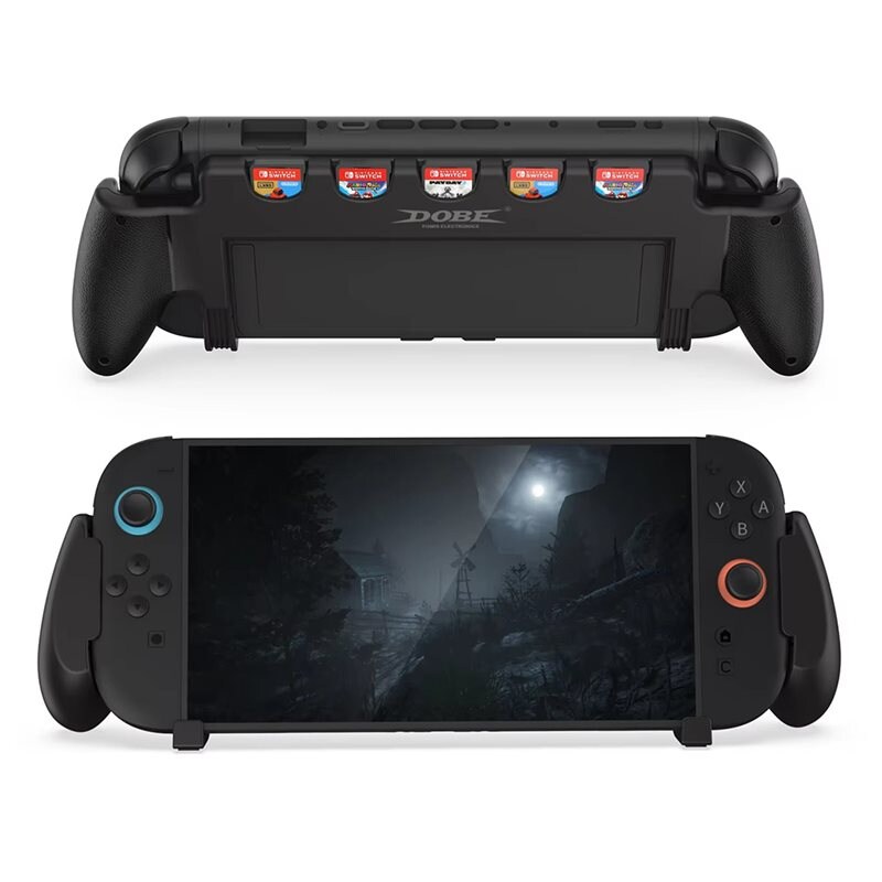 Dobe Grepp med spelkotförvaring Nintendo Switch 2 Svart