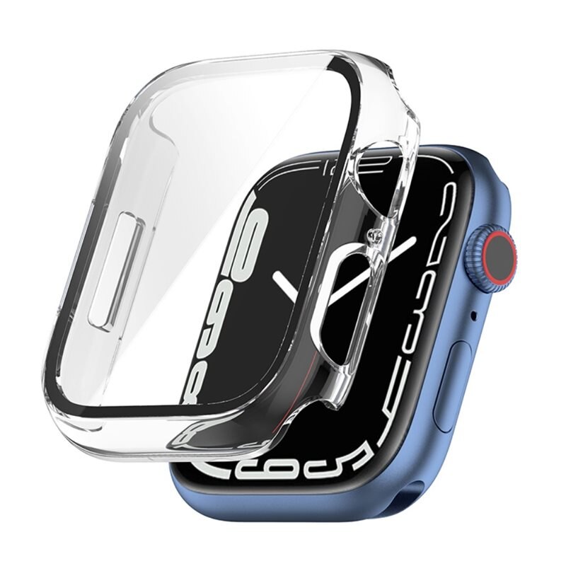 Heltäckande Skal Apple Watch Series 8 45mm Genomskinlig - Skydda din klocka från slitage och skador