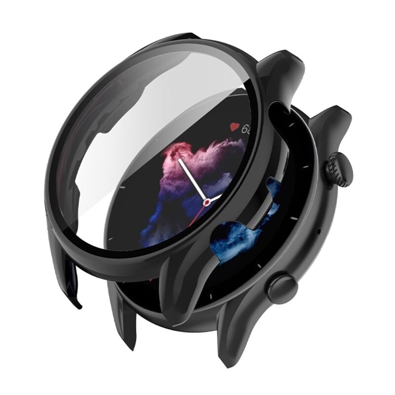 Heltäckande Skal Amazfit GTR 3/GTR 3 Pro Svart - Skydda din klocka från slitage och skador
