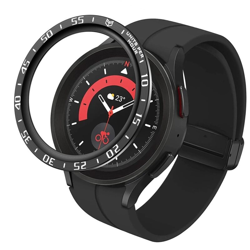 Infattning Samsung Galaxy Watch 5 Pro 45mm svart - Ge din klocka ett nytt fräscht utseende