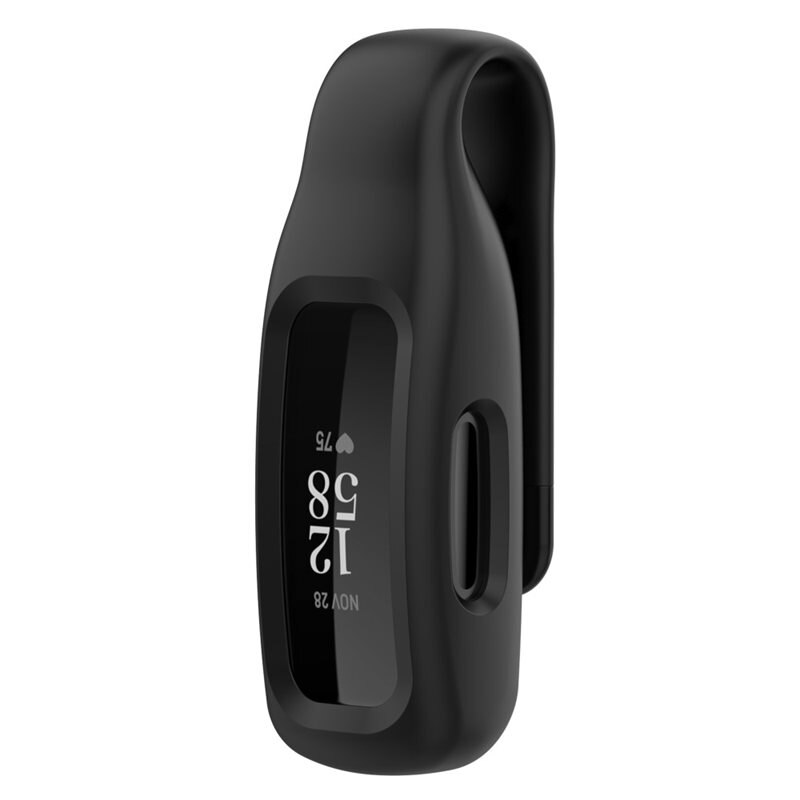 Silikonklämma/Clip Fitbit Inspire 3 Svart - Alternativ till armband