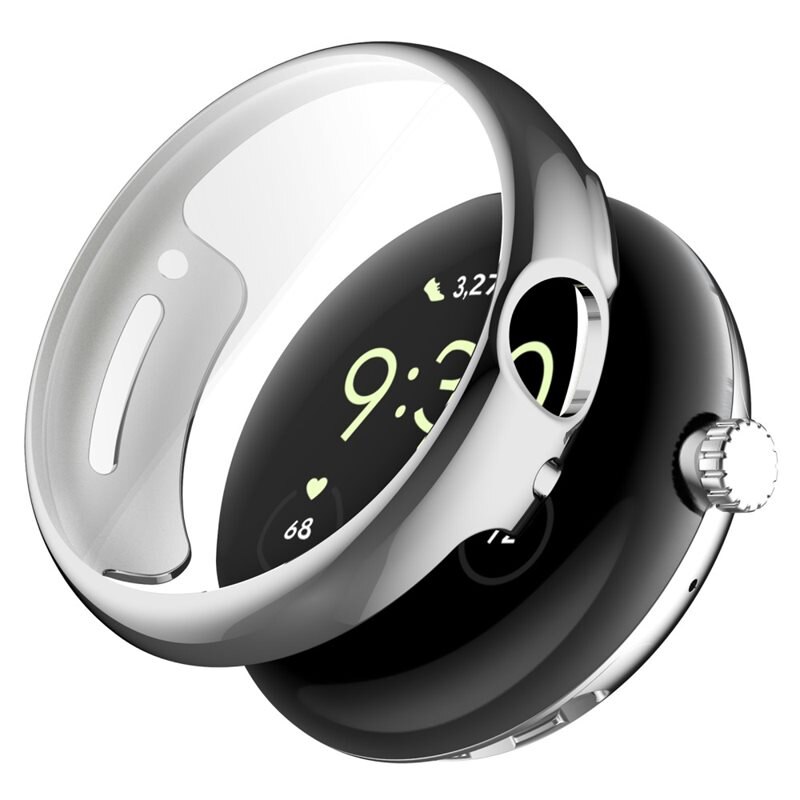 Full Protection Case Google Pixel Watch 2 silver - Heltäckande skal till din smarta klocka