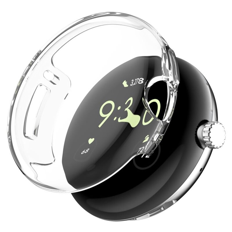 Full Protection Case Google Pixel Watch 3 45mm Clear - Heltäckande skal till din smarta klocka