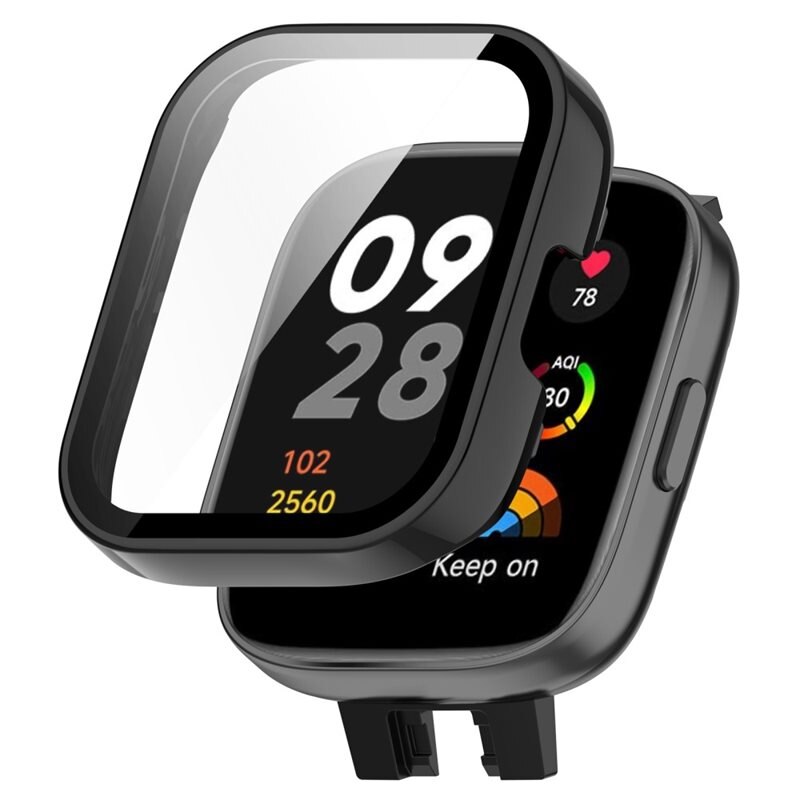 Heltäckande Skal Xiaomi Redmi Watch 3 Svart - Skydda din klocka från slitage och skador