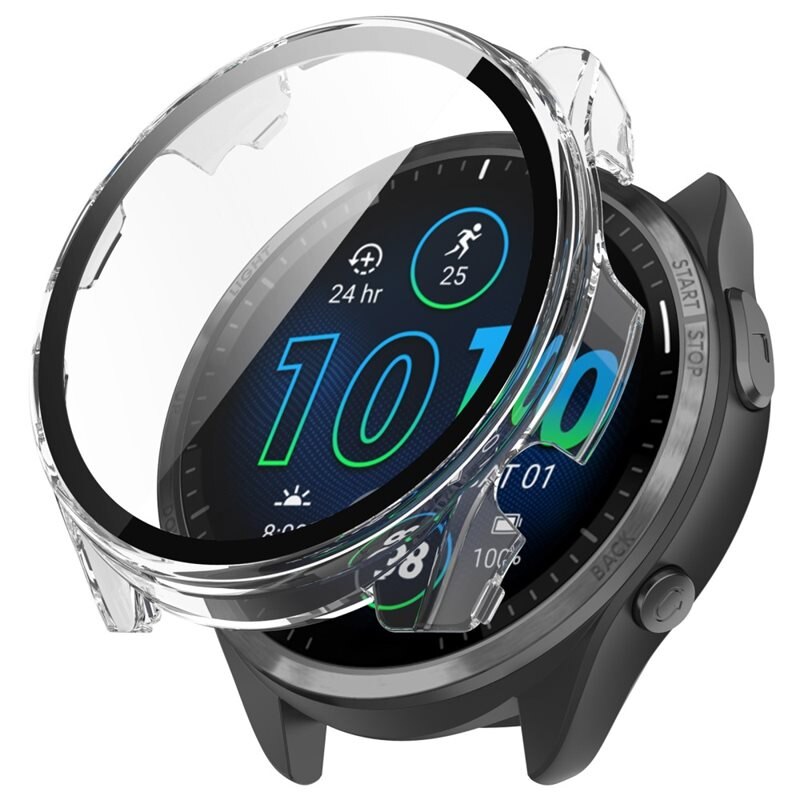 Full Cover Case Garmin Forerunner 965 Genomskinlig - Skydda din klocka från slitage och skador