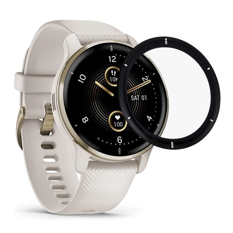 Plexiglas Skärmskydd Garmin Venu 2 Plus svart - Skärmskydd som skyddar mot repor och slitage